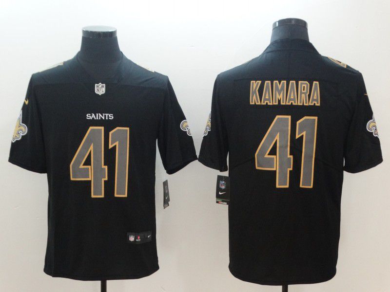 Men New Orleans Saints 41 Kamara Nike Fashion Impact Black Color Rush Limited NFL Jerseys